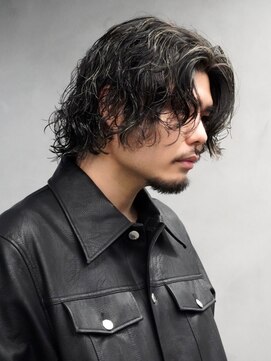 アンサー 渋谷(ANSWER) メンズボブメンズミディアムパーマニュアンスパーマメンズウルフ