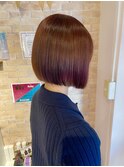 10代/20代/レッドブラウン/ボブ/艶髪/インスタ人気
