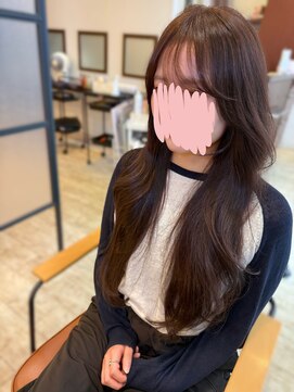 マーリャヘアー(mallia hair) 大人可愛いチョコレートカラーくびれロングレイヤー