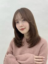 ソア 並木坂(Soa) 韓国スタイル/ミディアムレイヤー/ブラウン/Chihiro