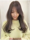 x透明感カラー/イメチェン/ホワイトブロンド/外ハネボブ/美髪