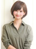 20代30代40代50代ナチュラル大人可愛いレイヤーショートボブ