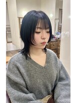 イタクラ 赤道店 (ITAKURA)&nbsp;ウルフヘア/ネイビーカラー/ブルーブラック/ミディアムヘア