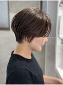丸みショート＋髪質改善カラー
