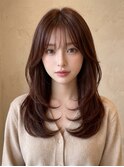 大人気!ワンホンレイヤー×前髪×髪質改善カラー