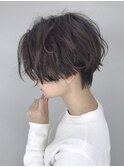 エッジショート_毛先パーマことりベージュ_ba177452