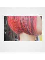 ポルタカリーナサロン(PORTA CARINA SALON) 真っ赤なカラーがかわいいボブヘア