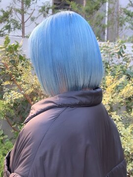 ベレーザ 渋谷(BELEZA) ba53ニュアンスカラーブルーグレージュエギュモリオン眉ショート