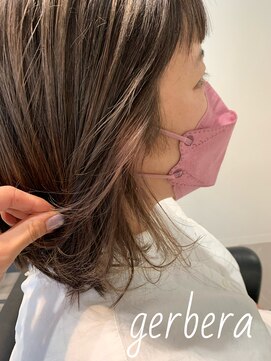 ガーベラ(gerbera) イヤリングカラー/pinkベージュ