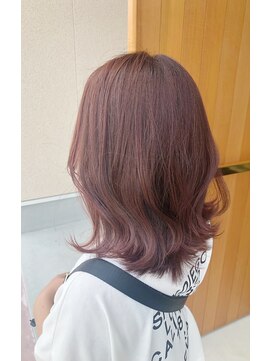 シャメル(Chamel) ブリーチ無しピンクブラウン♪艶カラー