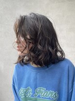 メゾンドイギー(MAISON de IGGY)&nbsp;ダークアッシュ###簡単スタイリングのモードなウエーブヘア