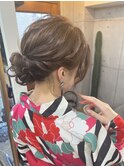 浴衣ヘアアレンジ♪王道おくれ毛シニヨン