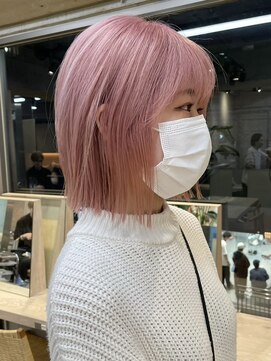 サンク 原宿 表参道(cinq) ミルクティーベージュハイトーンケアブリーチカラーダブルカラー