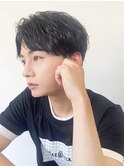 センターパートニュアンスパーマ韓国風コンマヘアカルマパーマ