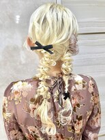 エルバイラビス 大宮(elu by lovis)&nbsp;《ゆい》ツインアレンジ/前撮りヘア/お呼ばれヘア/ヘアセット