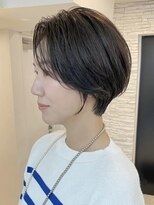 白髪ぼかし/ひし形/癖毛/大人ショートボブ/60代50代40代