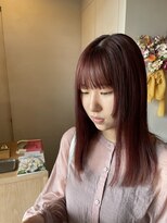 シー 岡崎(,SHE)&nbsp;切りっぱなしボブ/エアリーロング/美髪/ピンクブラウン/岡崎