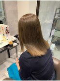 【坂本】イルミナライトニング×カーキベージュ×ミディアム