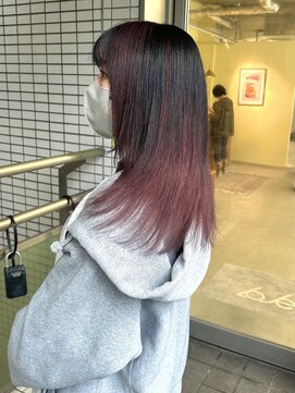 ロジェ(loje) 【loje】ワインレット×黒髪アンブレラカラー/ロングレイヤー