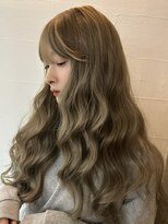 メゾンアクア 表参道(Maison ACQUA)&nbsp;☆ブリーチなしダブルカラー オリーブ オリーブベージュ ボブ