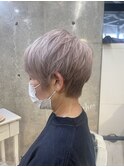 白髪ぼかし白髪活かしカラー　ベリーショート二子玉川用賀