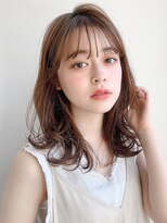 ワイドバング20代30代40代◎セミディ艶感前髪美髪#251f0404