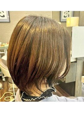 エノモト(ENOMOTO) ミディショートボブ×ダークオリーブブラウン大人キレイ30代40代