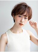ショートボブミニウルフチェリーブラウン20代30代40代50代