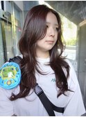 肌に馴染むワインレッド× 韓国ハイレイヤー