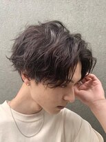フィフスパーク(fifth PARK)&nbsp;ルーズパーマ波巻きパーマメンズマッシュウルフセンターパート
