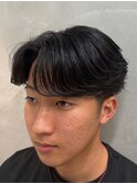 センターパート/フェザーパーマ/ルーズショート