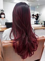 コーボ 柏(COVO)&nbsp;ワインレッド レイヤーカット ハイライト