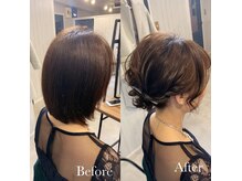 髪が短い方もお気軽にご相談下さいアップヘアも美しく仕上げます