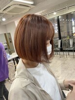 アジールヘア 所沢プロペ通り店(agir hair)&nbsp;ブリーチなしでもできるオレンジブラウンカラー