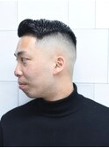 イージーパーマサイドパートスキンフェード73ビジネススタイル