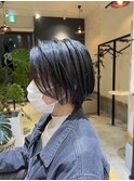 《大人可愛い》20代30代40代黒髪ショートボブ [ROUTE 幕張店]