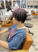 アンブレラカラー/ピンクラベンダー/ウルフカット/秦野