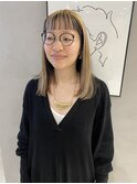20代30代★大人かわいいダブルカラーブリーチミルクティーカラー