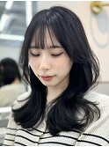 巻きやすいレイヤーカット ラベンダーブラック