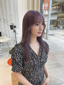 ハイブ 金沢(Hive) 色落ちホワイト　透明感パープル