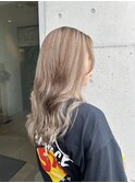 ハイライトカラーミルクティーベージュケアブリーチダブルカラー