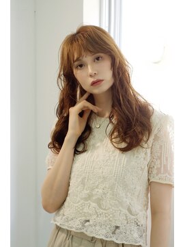 ルーツ 巣鴨 本店(roots) レイヤーカット セミロング 透明感ベージュ