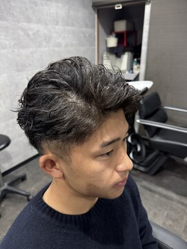滋賀/南草津/メンズ美容室/波巻きツイストスパイラルパーマ
