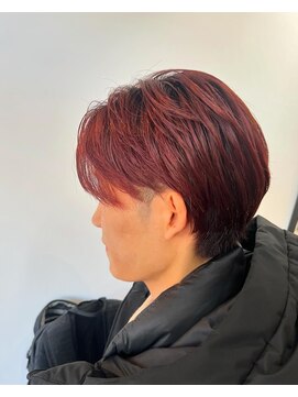 ドットエフ(.f) ダブルカラー/レッドブラウン/暖色カラー/センターパート