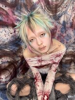 レコ 渋谷(LECO) 抜きっぱなしハイトーンショートウルフポイントデザイン