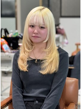 ラ ミューズ ヘアー(La mju：z hair) 顔まわりにしっかりレイヤー！！ワンレングスレイヤーカット(a)