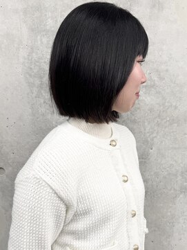 モリオ(morio) ナチュラルストレート内巻きワンレンボブ