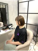 白髪ぼかし/白髪改善カラー/ショート/透明感カラー/脱白髪染め