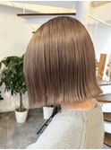 ボブ 脱ブリーチ ミルクティーベージュ ◎Aina