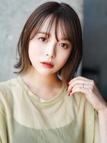 エインアンリー 表参道(AIN.ANLY.) インナーカラー外ハネボブパーマくびれボブくびれミディアムボブ